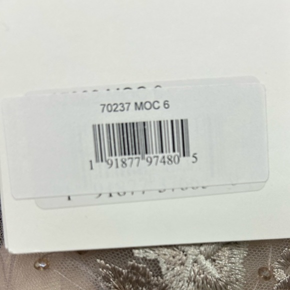 MAC DUGGAL 67862 NWT Embellished High Neck Illusion Long Sleeve Midi Dress - Picture 6 of 6